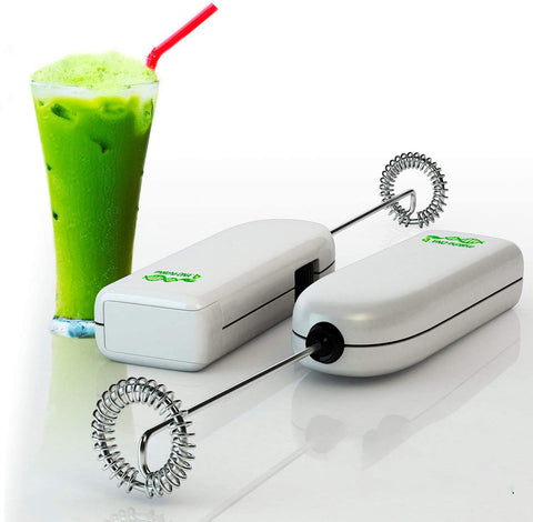 1pc Green Electric Milk Frother Powered By 2pcs 5# Dry Batteries
